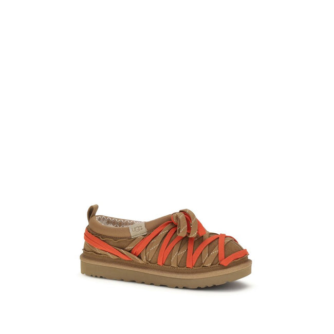 UGG sandals with multi-colored suede straps