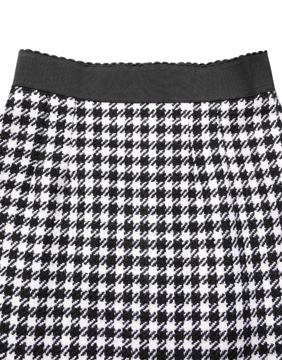 Dolce & Gabbana Black and White Houndstooth High-Waisted Mini Skirt