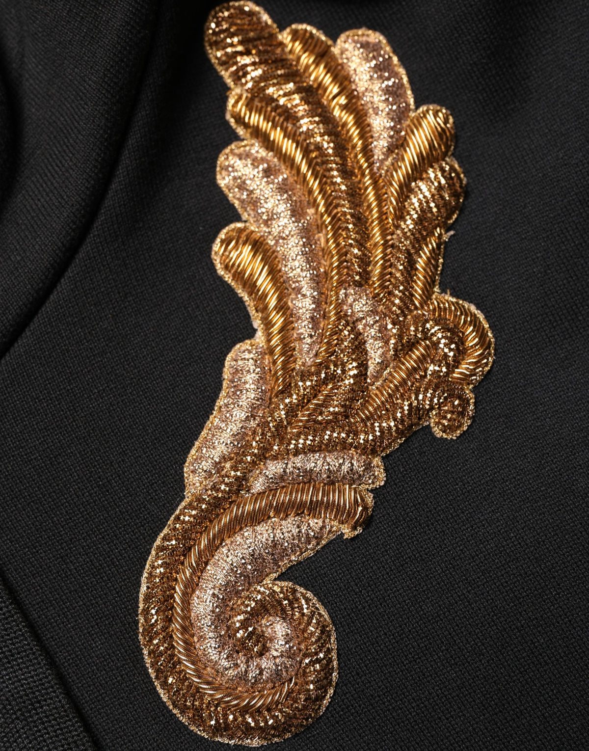 Dolce & Gabbana Black Hoodie with Embroidery and Tassels