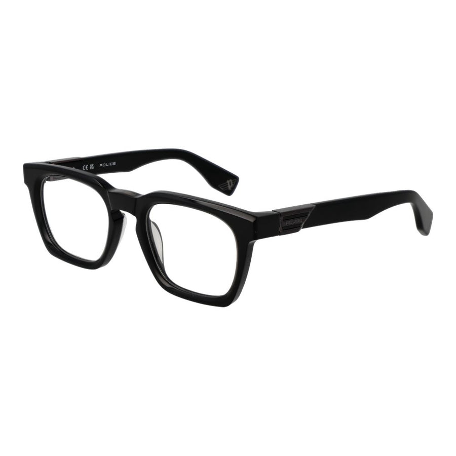 Police glasses with black cellulose acetate frames