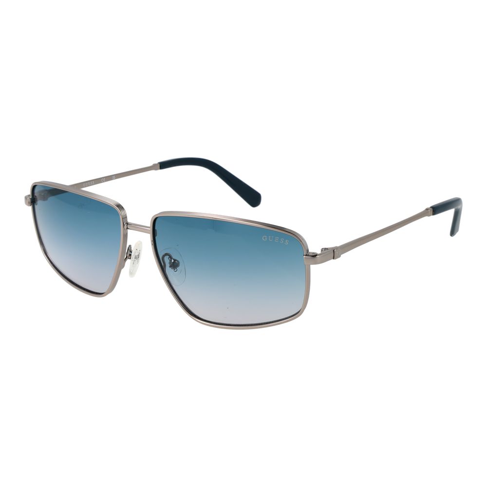 Guess Sonnenbrille aus silberfarbenem Metall