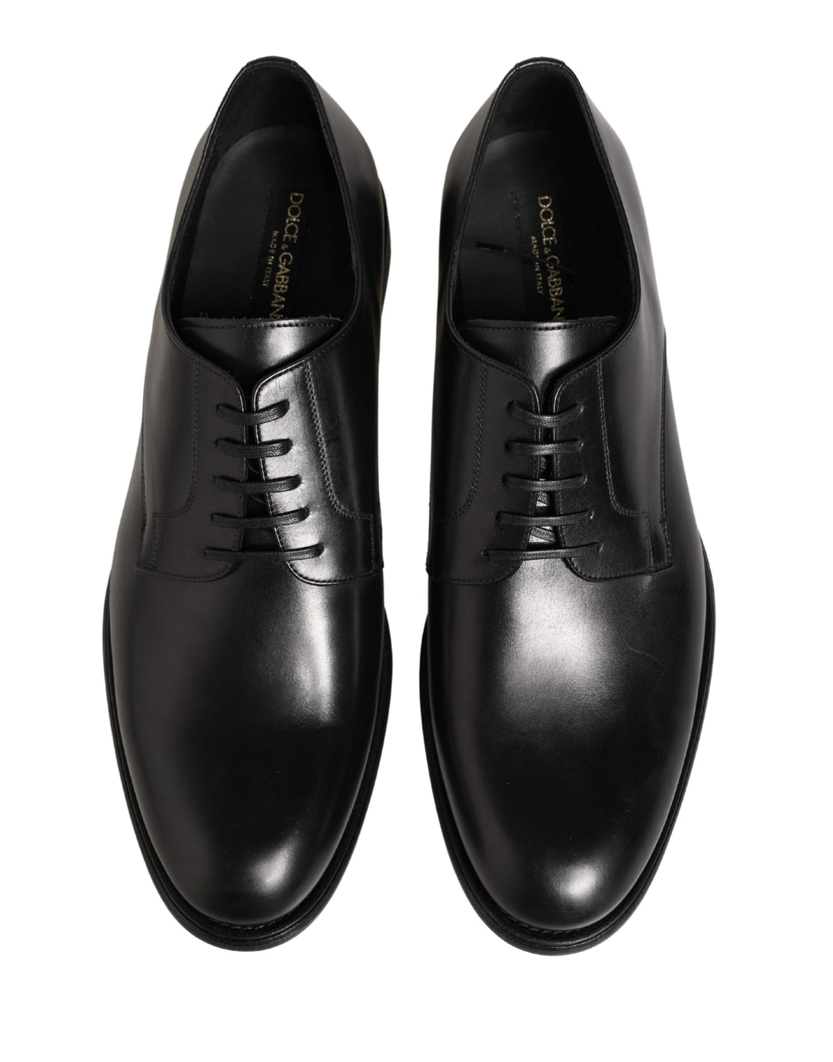 Dolce & Gabbana Men's Black Calfskin Derby Shoes