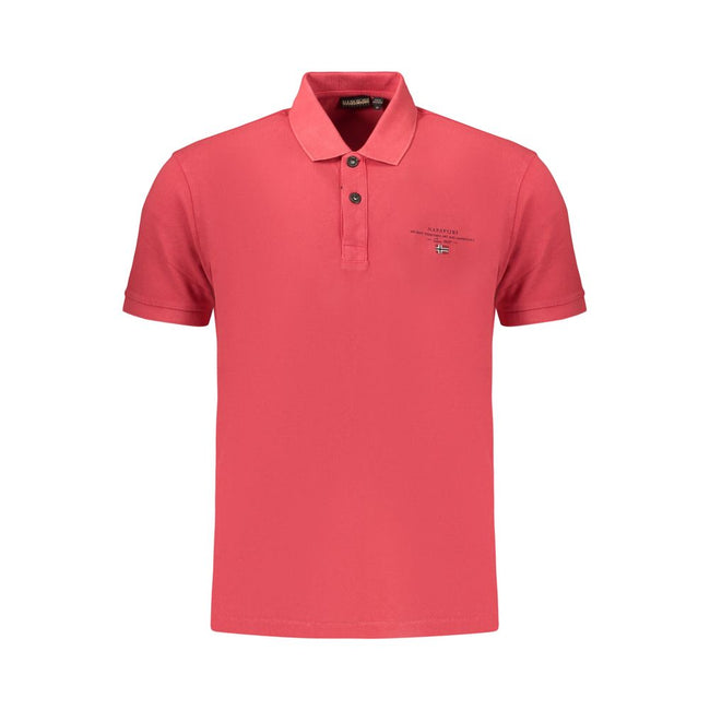 Napapijri Rotes Herren-Poloshirt aus Baumwolle