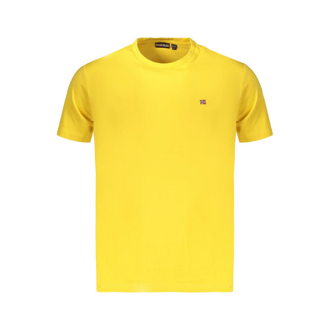 Napapijri Gelbes Baumwoll-T-Shirt für Herren