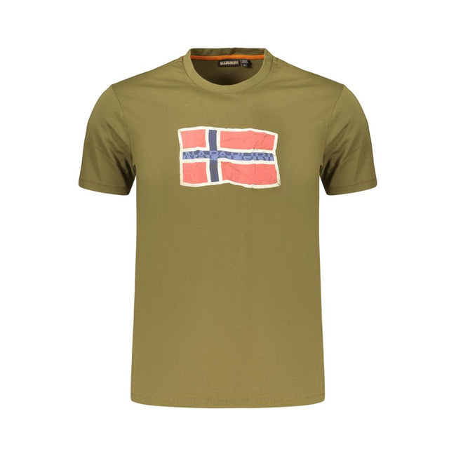 Napapijri Herren-T-Shirt aus Verde-Baumwolle