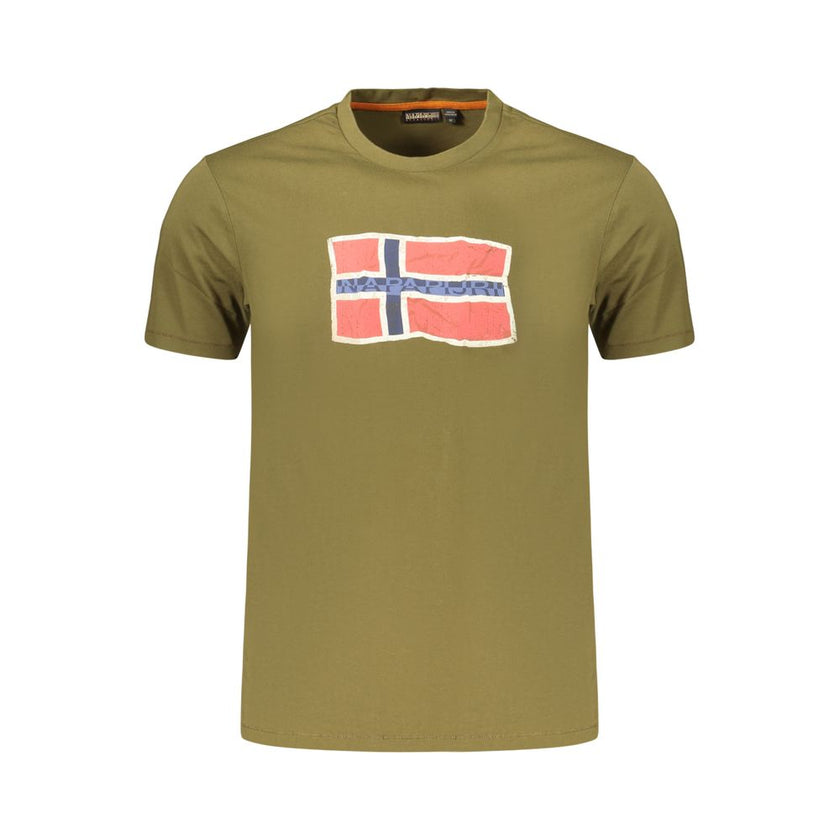 Napapijri Herren-T-Shirt aus Verde-Baumwolle