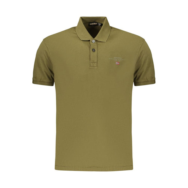 Napapijri Grünes Herren-Poloshirt aus Baumwolle