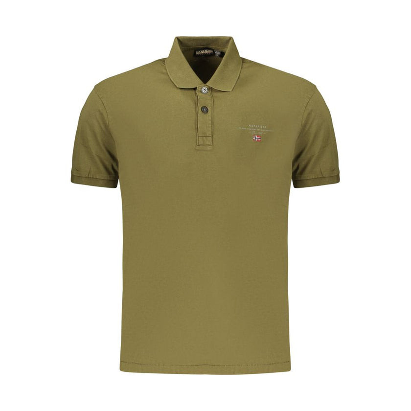 Napapijri Grünes Herren-Poloshirt aus Baumwolle