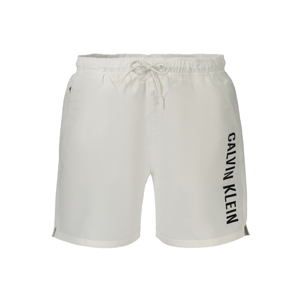 Calvin Klein Men's White Polyester Swim Shorts