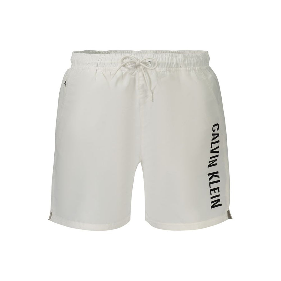 Calvin Klein Men's White Polyester Swim Shorts
