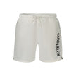 Calvin Klein Weiße Herren-Badeshorts aus Polyester