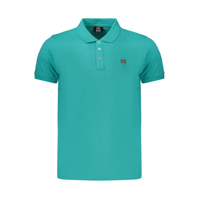 Norway 1963 Grünes Herren-Poloshirt aus Baumwolle