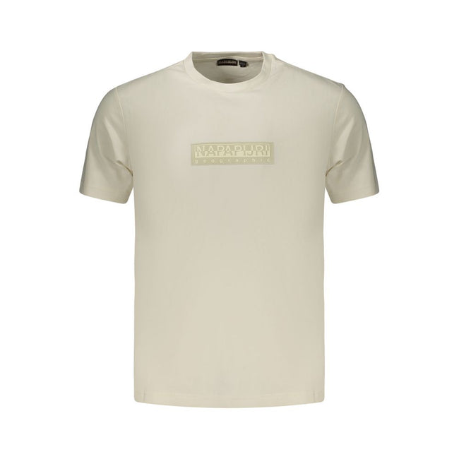 Napapijri Weißes Herren-T-Shirt aus Baumwolle