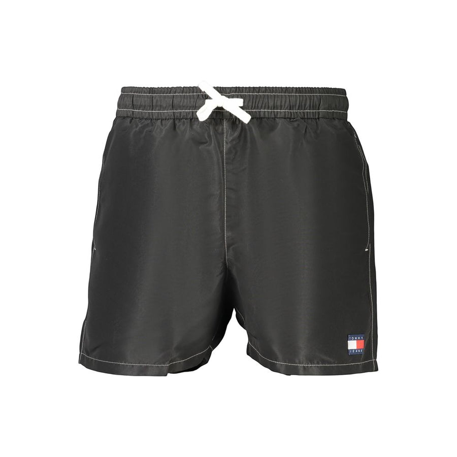 Tommy Hilfiger Men's Black Polyester Swim Trunks