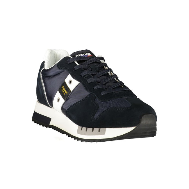 Blauer Sneaker aus Polyurethan für Herren