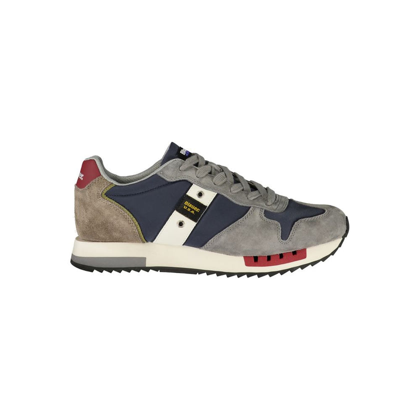 Blauer Sneaker aus Polyurethan für Herren