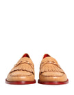 Dolce & Gabbana Beige Quasten Herren-Slipper aus Leder