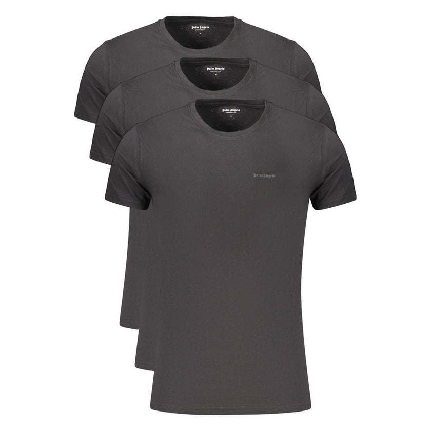 Palm Angels Schwarzes Baumwoll-T-Shirt für Herren