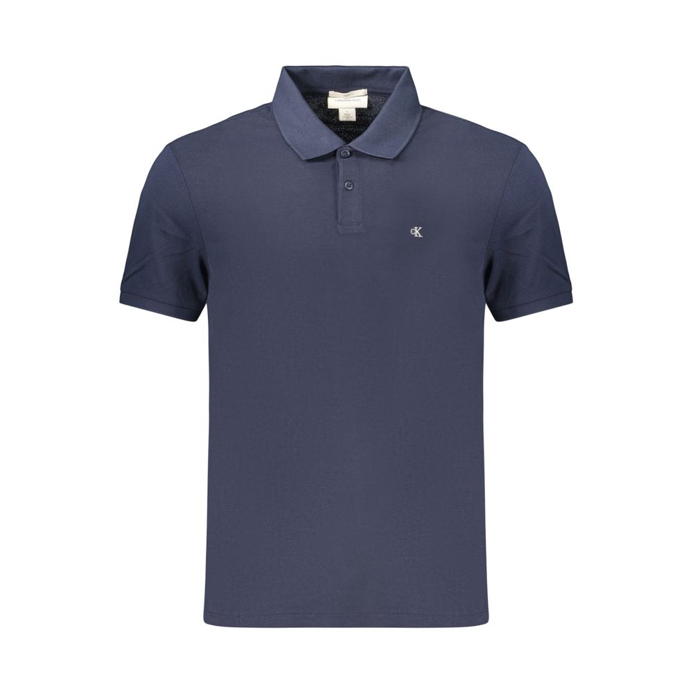Calvin Klein Men's Blue Cotton Polo Shirt