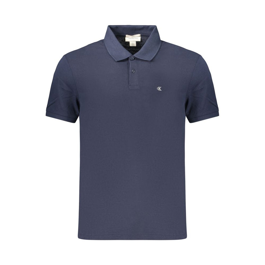 Calvin Klein Men's Blue Cotton Polo Shirt
