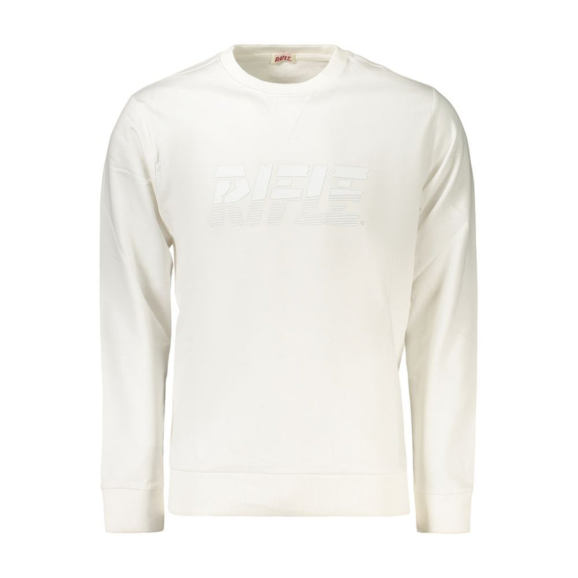Rifle Weißes Baumwoll-Sweatshirt für Herren