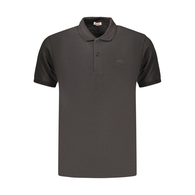 Rifle Schwarzes Baumwoll-Poloshirt für Herren