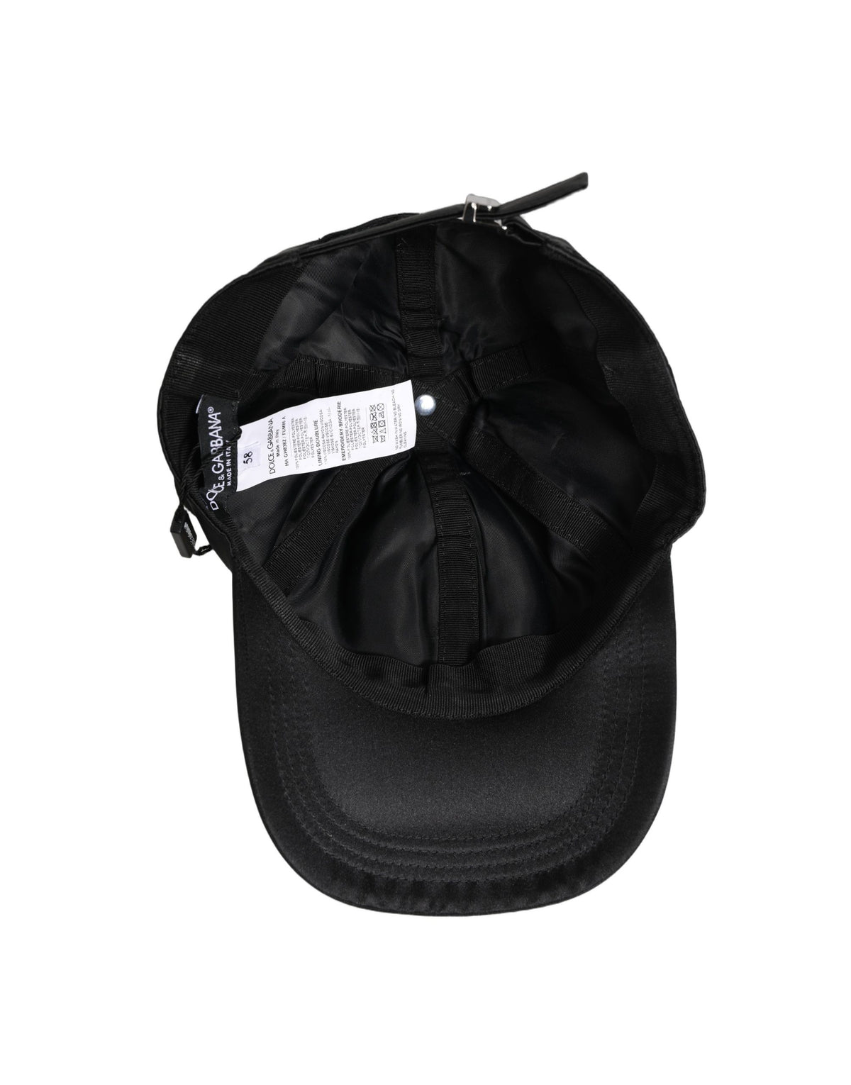 Dolce & Gabbana Men's Animal-Print Black Velvet Baseball Cap