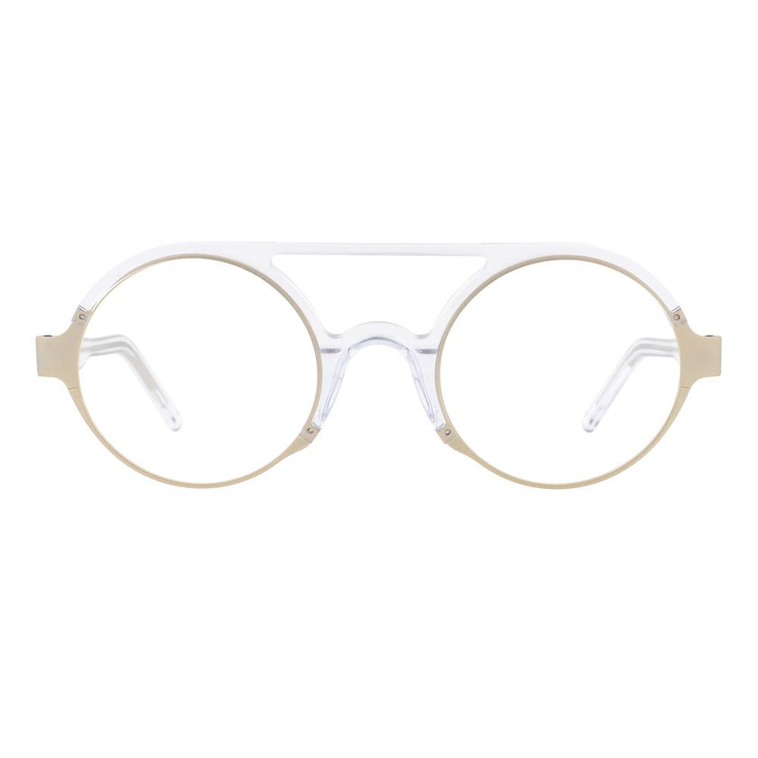 Andy Wolf Brille aus Goldmetall & Kunststoff (Fassung)