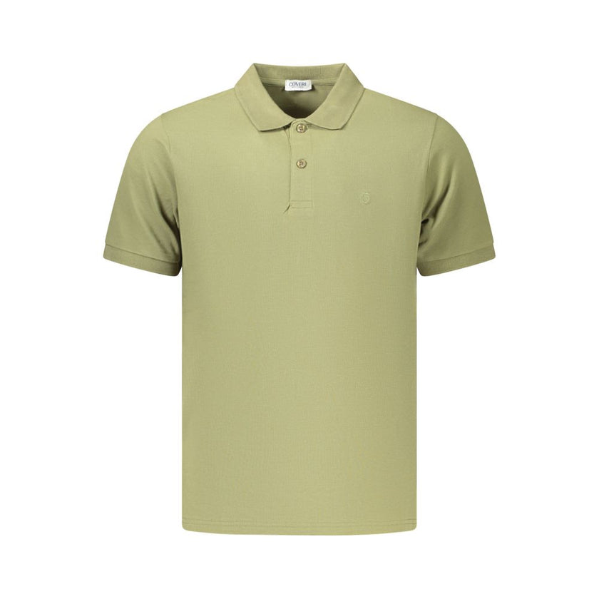 Coveri Moving Grünes Herren-Poloshirt aus Baumwolle