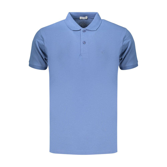 Coveri Moving Blaues Baumwoll-Poloshirt für Herren