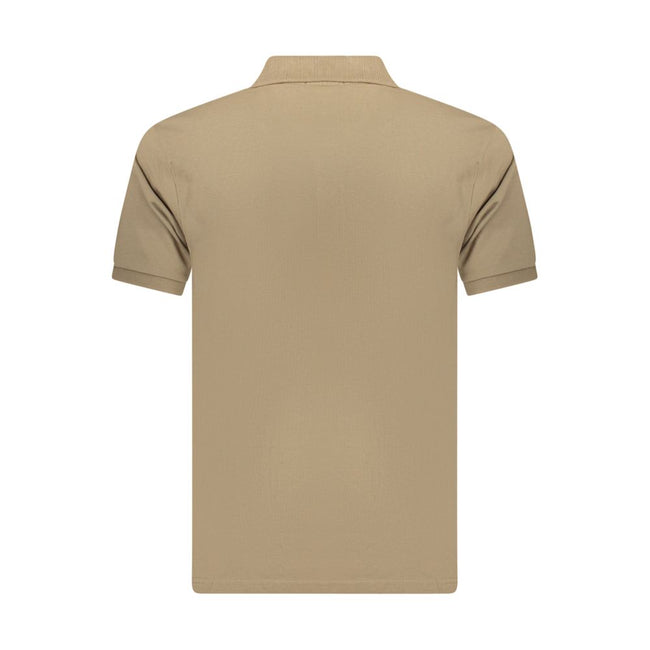 Coveri Moving Herren-Poloshirt aus brauner Baumwolle