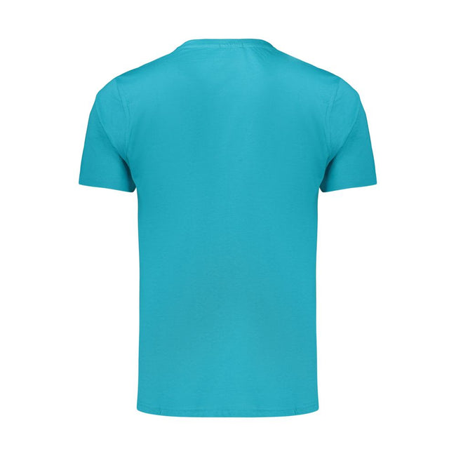 Coveri Moving Azzurro Baumwoll-T-Shirt für Herren