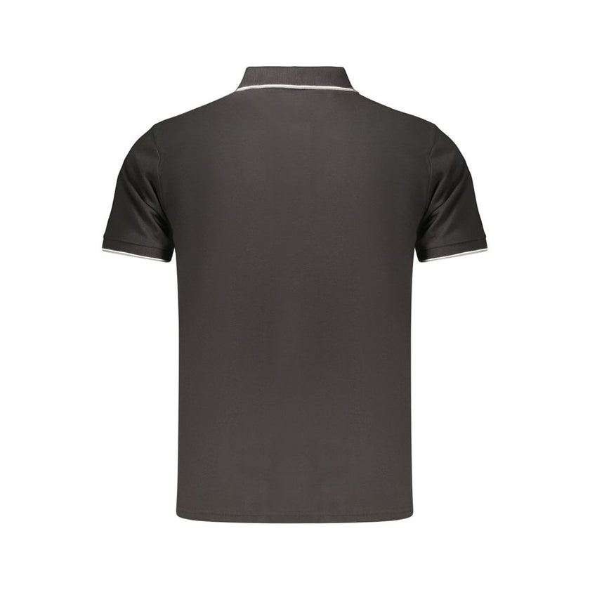 Coveri Moving Schwarzes Baumwoll-Poloshirt für Herren