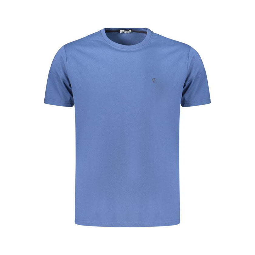 Coveri Moving Blaues Baumwoll-T-Shirt für Herren