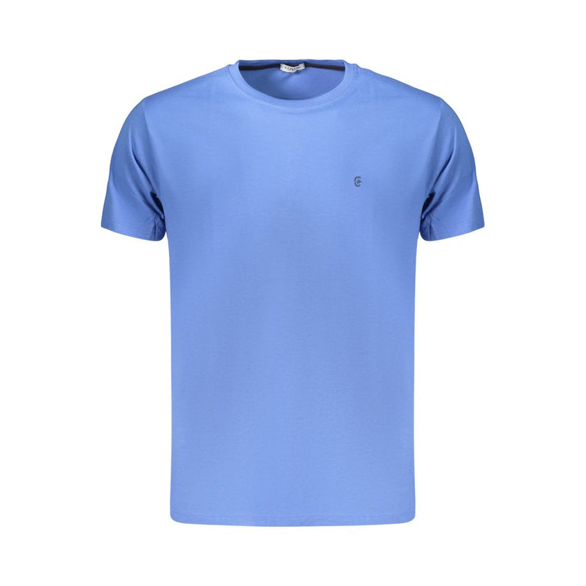 Coveri Moving Blaues Baumwoll-T-Shirt für Herren