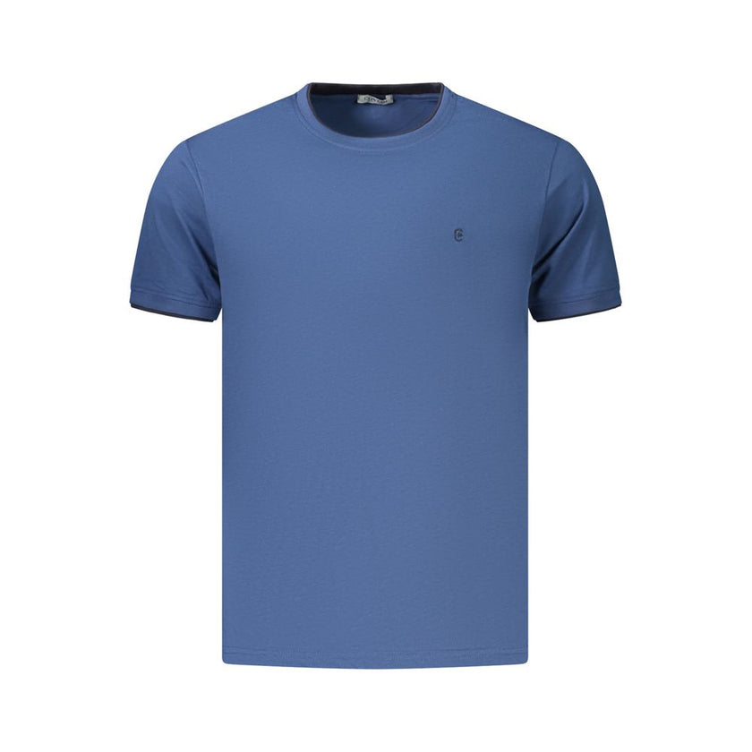 Coveri Moving Blaues Baumwoll-T-Shirt für Herren