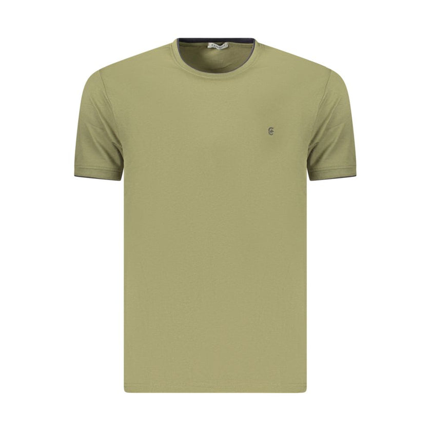 Coveri Moving Grünes Baumwoll-T-Shirt für Herren
