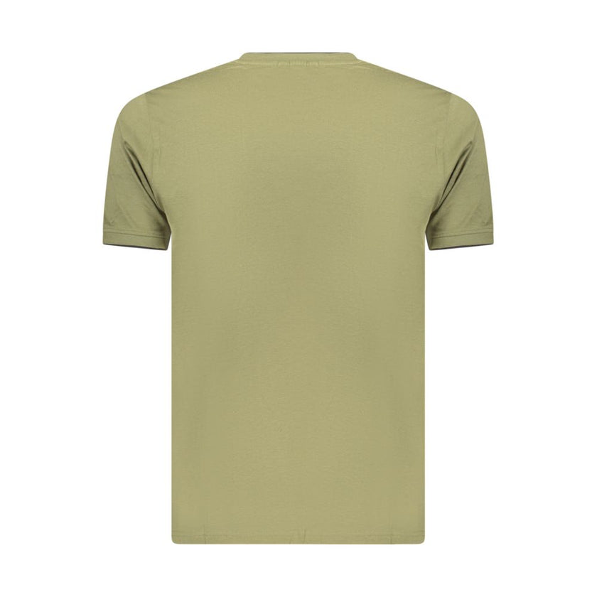 Coveri Moving Grünes Baumwoll-T-Shirt für Herren