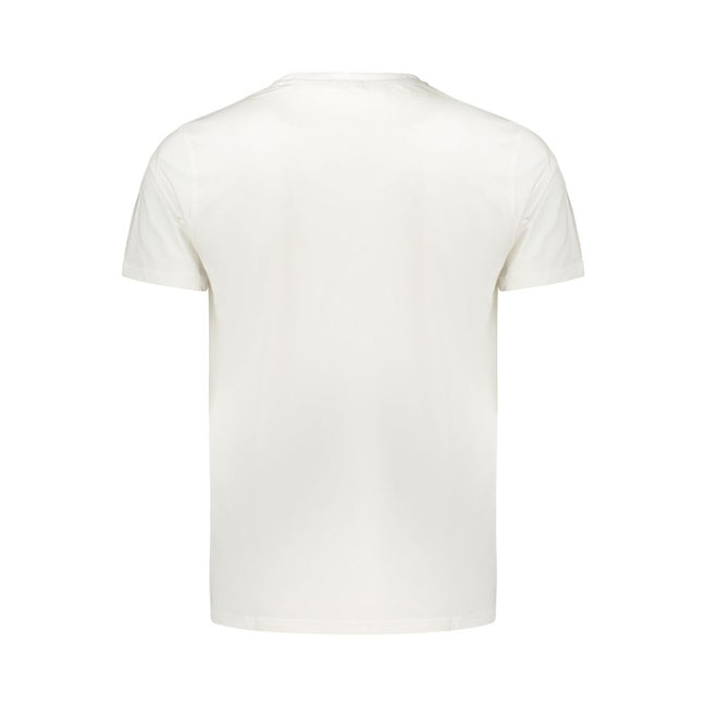 Coveri Moving Bianco Baumwoll-T-Shirt für Herren