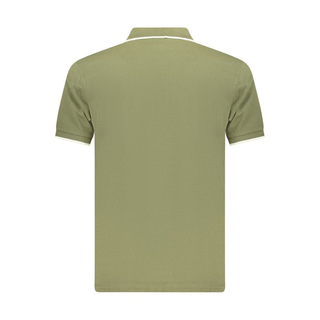 Coveri Moving Grünes Herren-Poloshirt aus Baumwolle