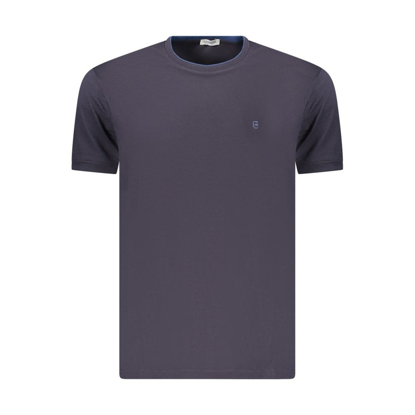 Coveri Moving Blaues Baumwoll-T-Shirt für Herren