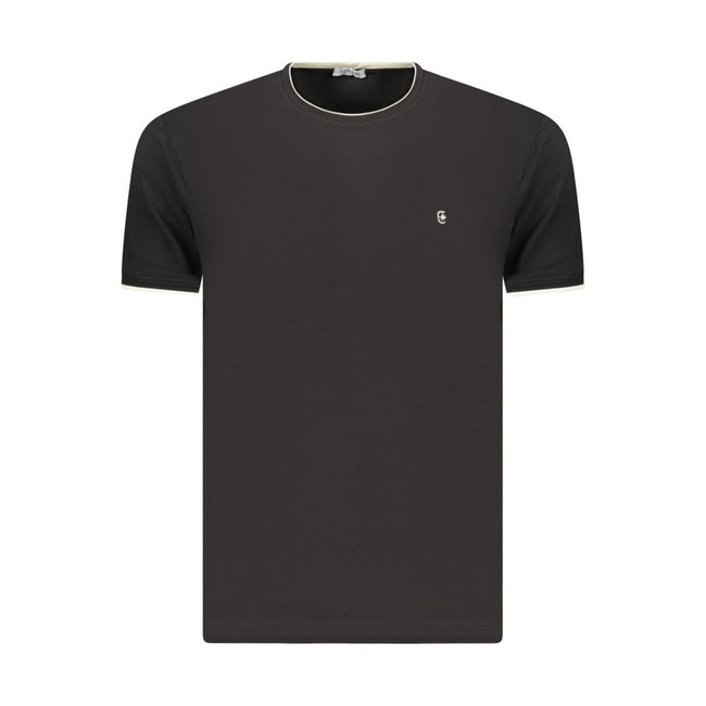 Coveri Moving Schwarzes Baumwoll-T-Shirt für Herren