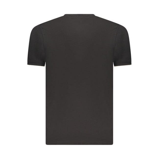 Coveri Moving Schwarzes Baumwoll-T-Shirt für Herren