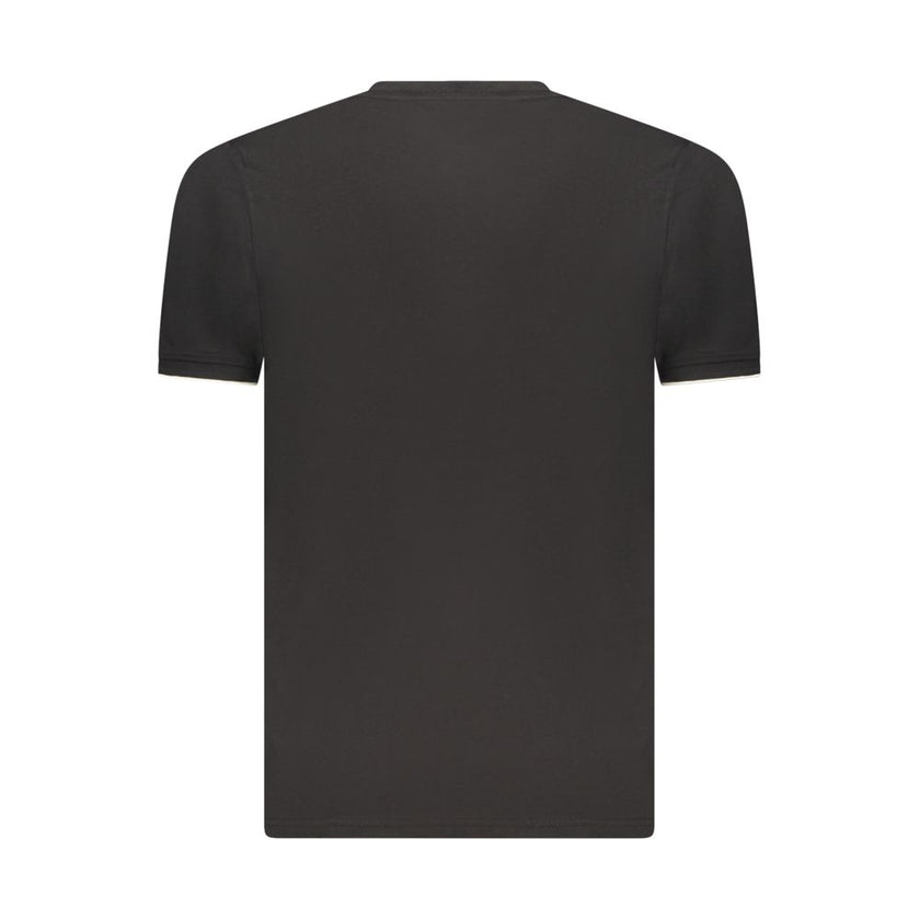 Coveri Moving Schwarzes Baumwoll-T-Shirt für Herren