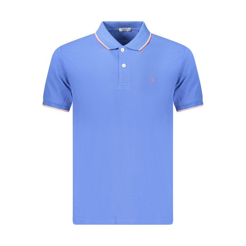 Coveri Moving Blaues Baumwoll-Poloshirt für Herren