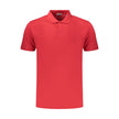 Coveri Moving Rotes Herren-Poloshirt aus Baumwolle