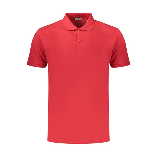 Coveri Moving Rotes Herren-Poloshirt aus Baumwolle
