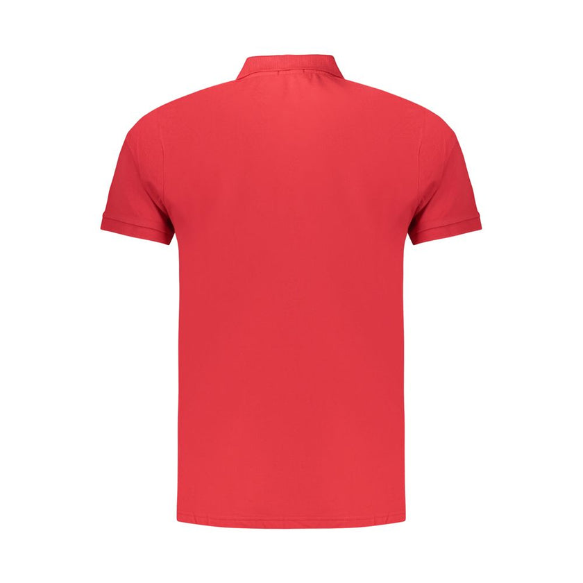 Coveri Moving Rotes Herren-Poloshirt aus Baumwolle