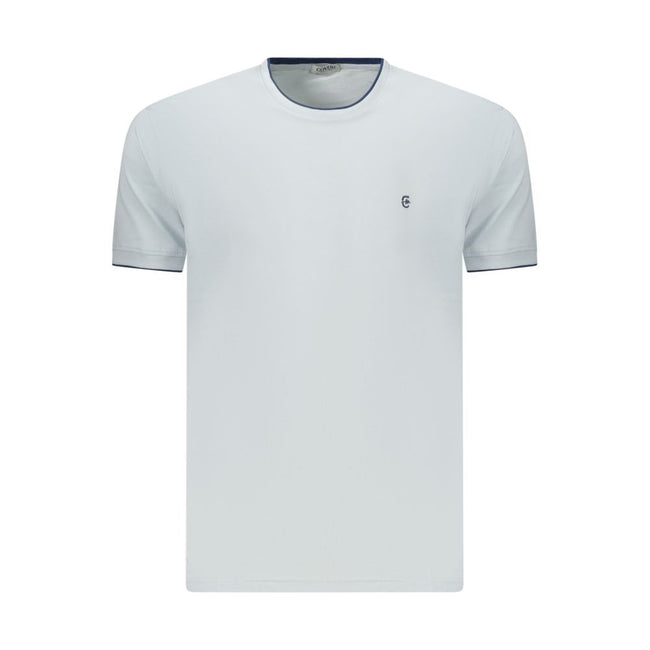 Coveri Moving Azzurro Baumwoll-T-Shirt für Herren