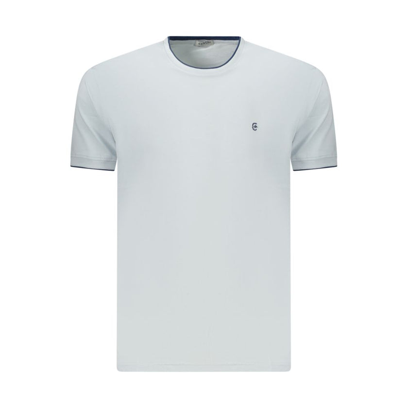 Coveri Moving Azzurro Baumwoll-T-Shirt für Herren